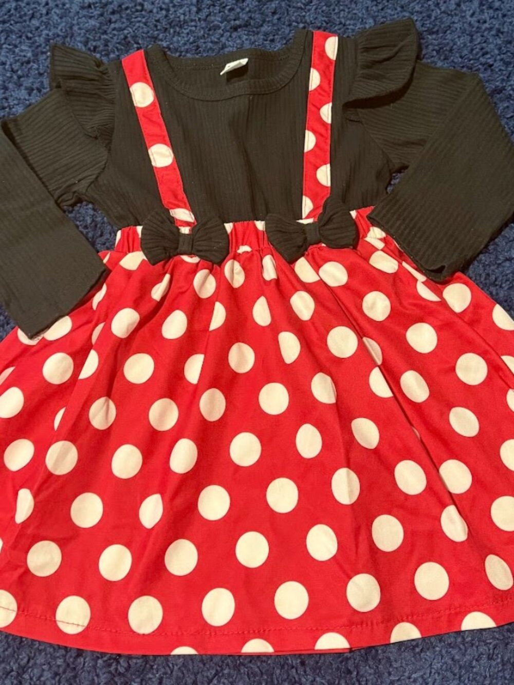 SHEIN Toddler Girls Minnie Mouse Inspired Polka Dot Dress – 18-24 Months